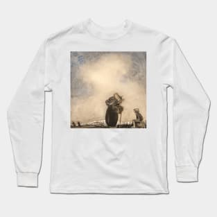 Old Man Talking to a Boy by John Bauer Long Sleeve T-Shirt